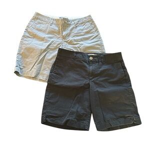 Old Navy Women’s Shorts Bundle stretch twill Everyday Short Gray&Black S…